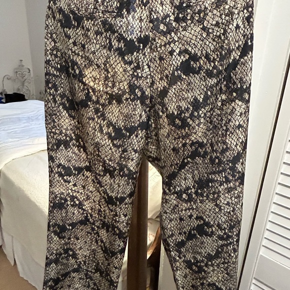Funky Theory Emmanuel Silk Snakeskin Pantssize 6 NWOT - Picture 2 of 10